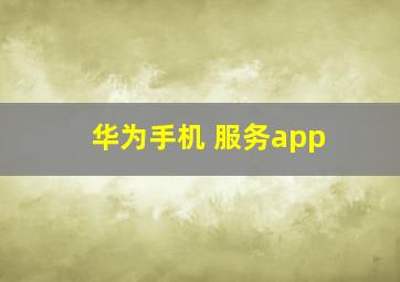 华为手机 服务app